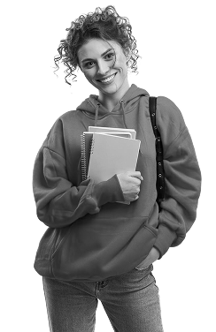 Student with books